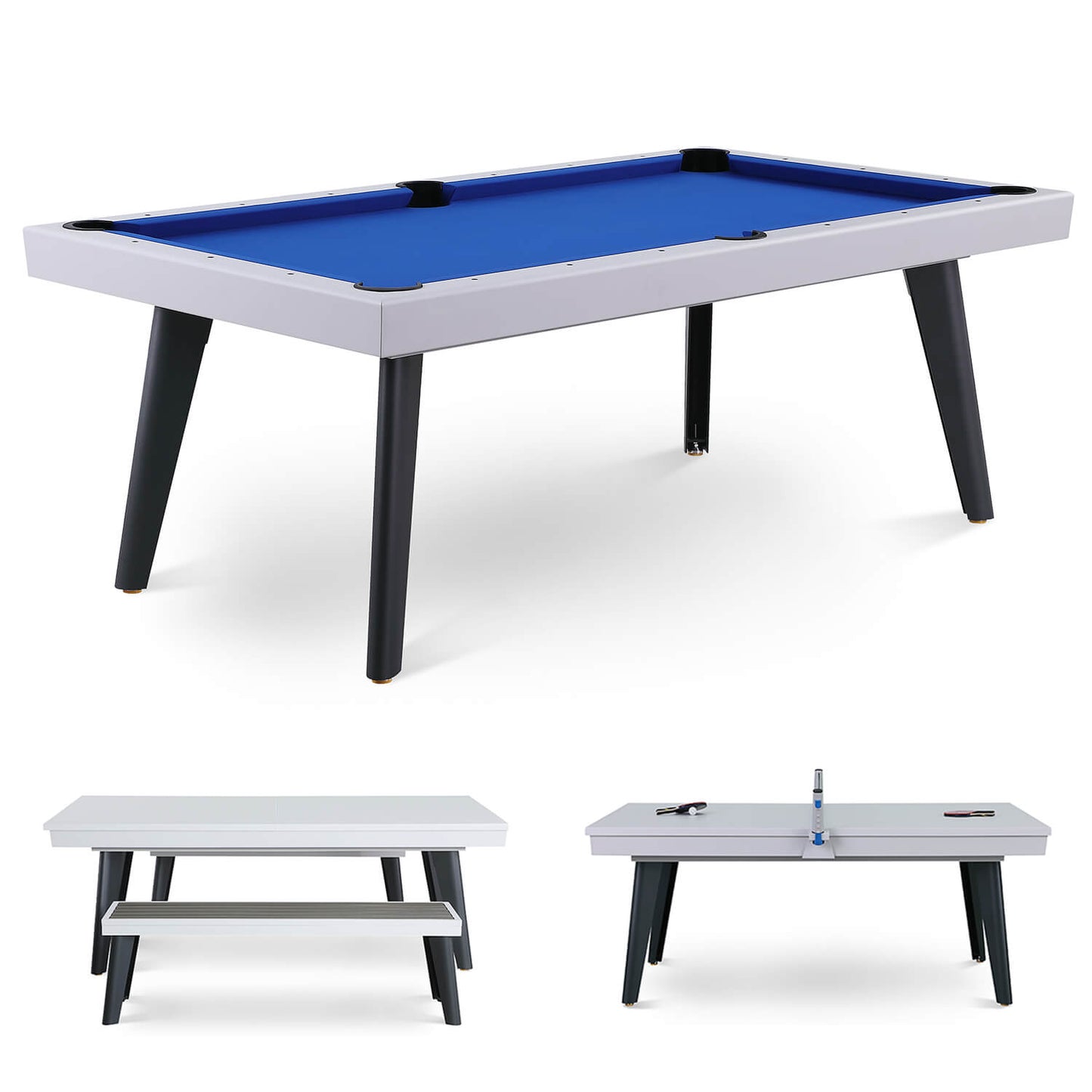 Pureline California Outdoor/Indoor Slate Bed Pool Dining Table