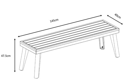 Pureline California Outdoor/Indoor Slate Bed Pool Dining Table