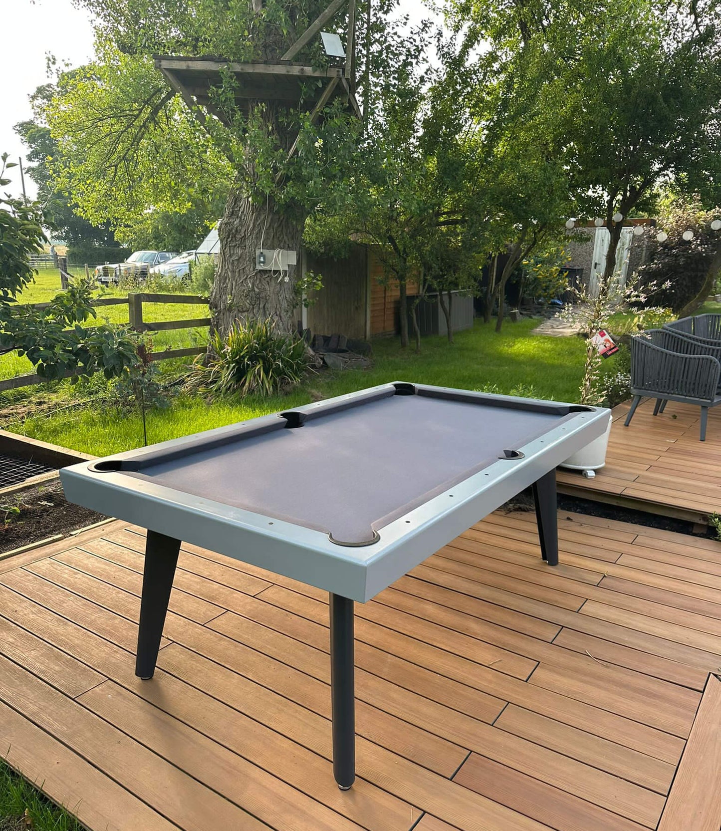 Pureline California Outdoor/Indoor Slate Bed Pool Dining Table