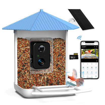 BROAIMX Smart Bird Feeder with Camera for Outdoor Bird Watching using AI Bird Detection