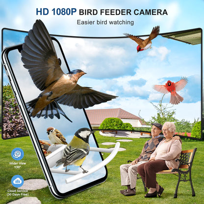 BROAIMX Smart Bird Feeder with Camera for Outdoor Bird Watching using AI Bird Detection