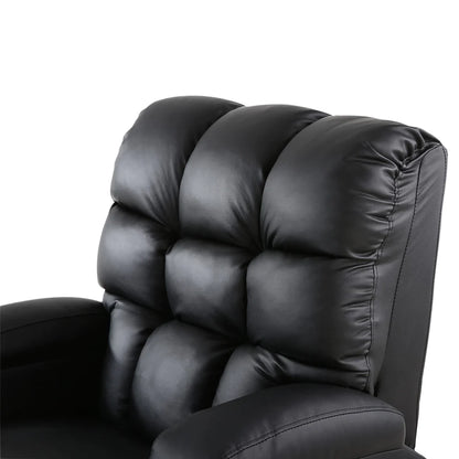 Roxby Leather Swivel Recliner Chair with Massage and Heat