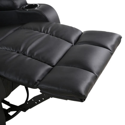 Roxby Leather Swivel Recliner Chair with Massage and Heat