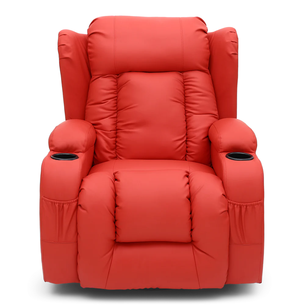 Rockingham Leather Swivel Recliner Chair with Massage and Heat