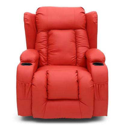 Rockingham Leather Swivel Recliner Chair with Massage and Heat