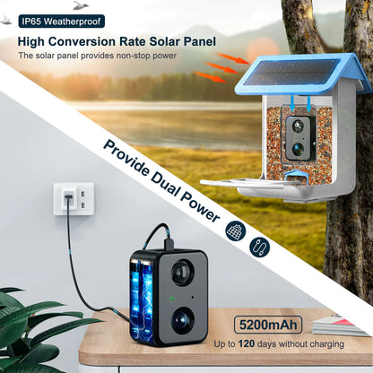 BROAIMX Super Smart Bird Feeder With Camera And Solar Panel