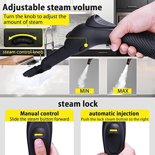 MLMLANT Steam Cleaners for the home multi purpose, 1100ML Handheld 21 Accessories Steam Mop cleaner