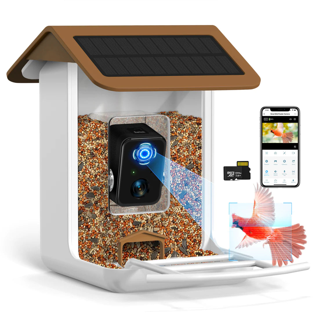 BROAIMX Super Smart Bird Feeder With Camera And Solar Panel